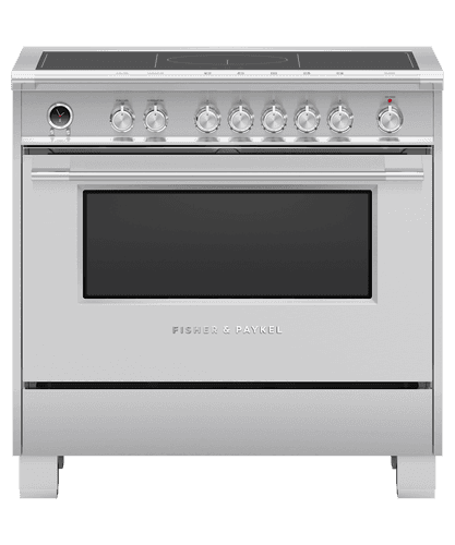 Fisher & Paykel 36" Series 9 Contemporary 5 Zone Induction Self-Cleaning Range, Stainless Steel 1