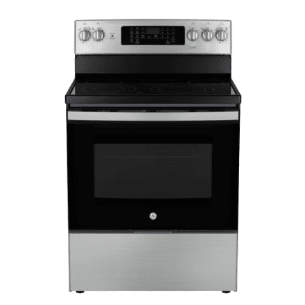 GE 30" 5.0 cu. ft. Free-Standing Electric Convection Range with No-Preheat Air Fry, Stainless Steel