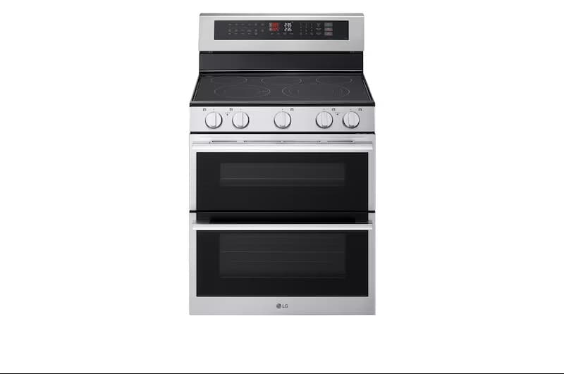 LG 30" 7.3 cu. ft. Smart Electric Double Oven Freestanding Range with ProBake Convection, Air Fry and Air Sous Vide, Stainless Steel 1