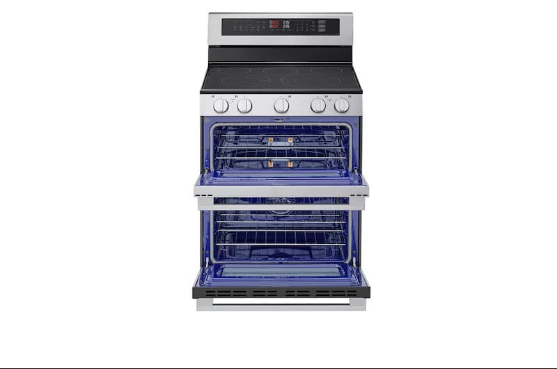LG 30" 7.3 cu. ft. Smart Electric Double Oven Freestanding Range with ProBake Convection, Air Fry and Air Sous Vide, Stainless Steel 2