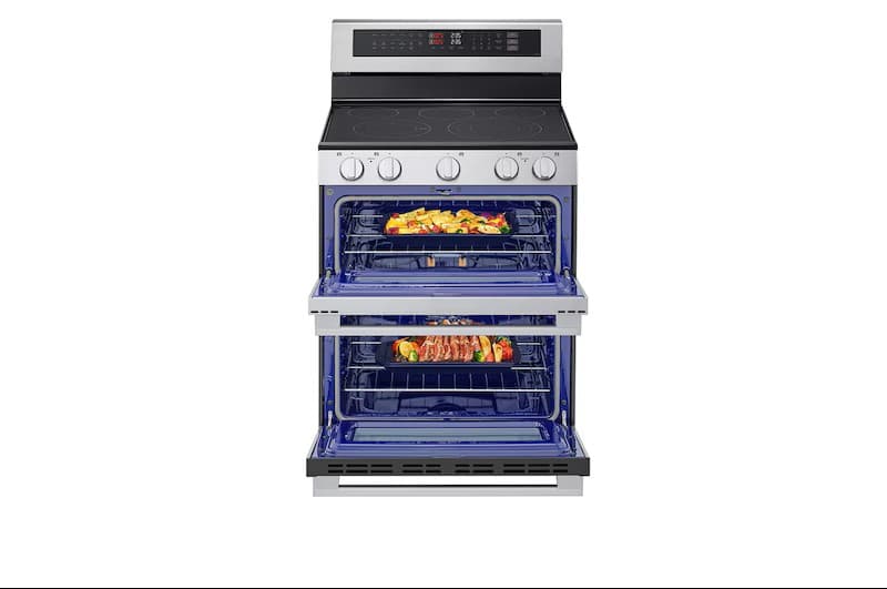 LG 30" 7.3 cu. ft. Smart Electric Double Oven Freestanding Range with ProBake Convection, Air Fry and Air Sous Vide, Stainless Steel 3